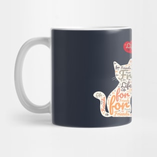 Friends for life, word cloud Mug